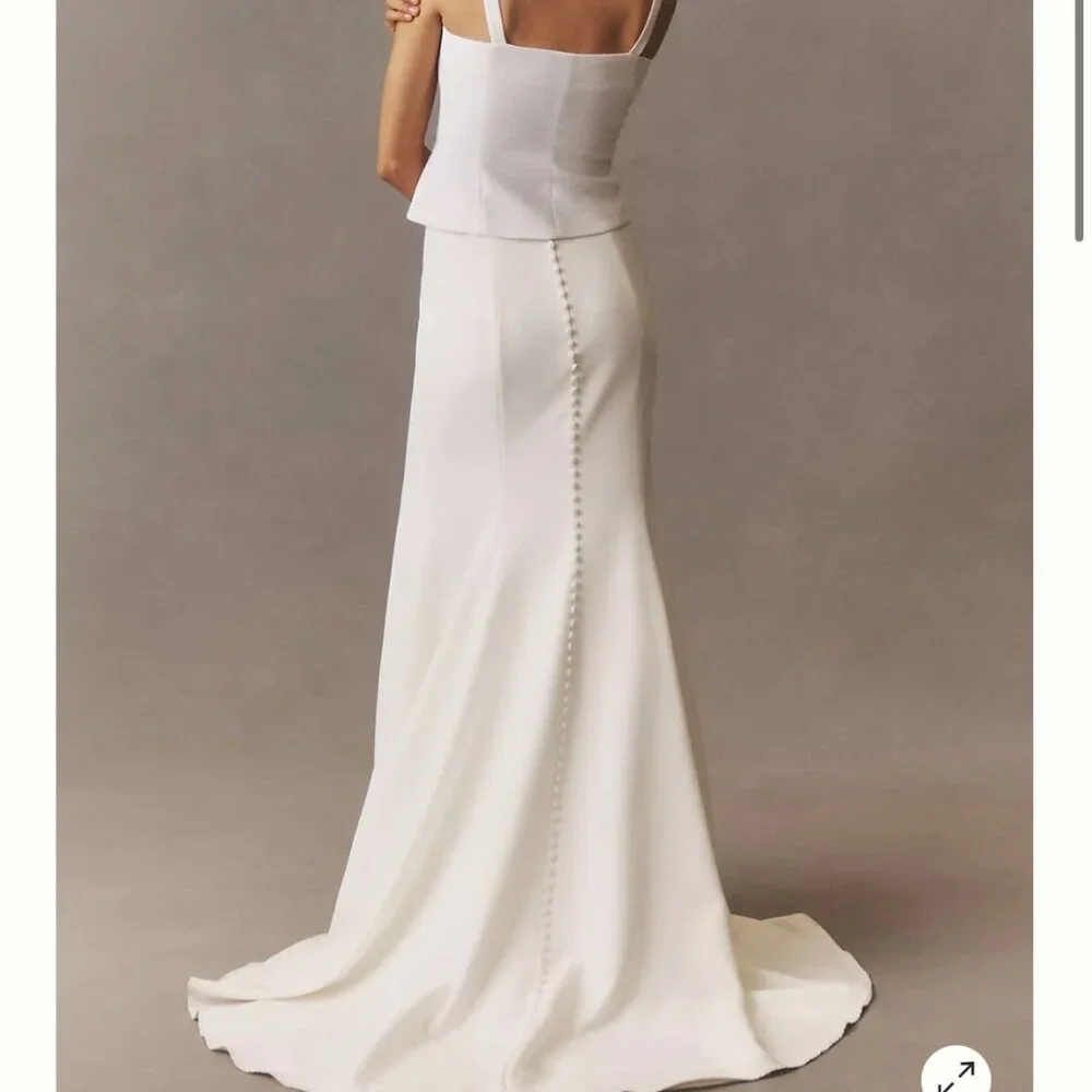 Jenny Yoo Oda Ivory Fit and Flare Bridal Skirt NWT